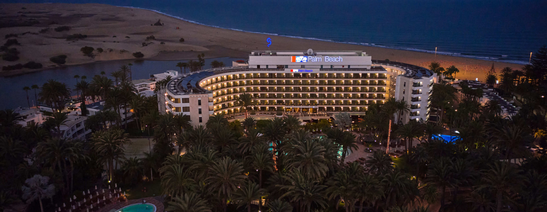 Night view from Palm Beach
